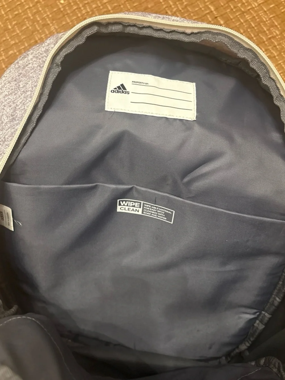 adidas Heather Gray and Rose Gold Accent Backpack - Picture 8 of 8
